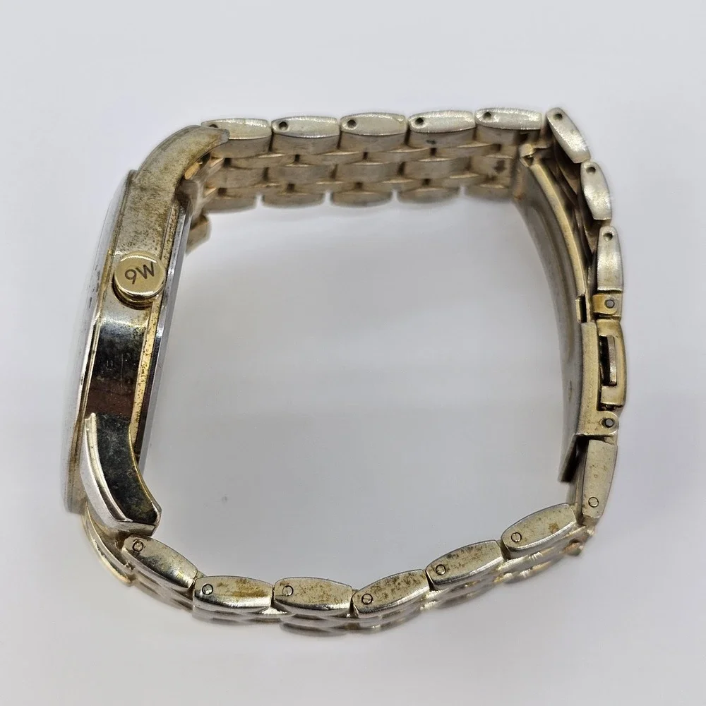 Nine West Women's Watch 40MM Gold Dial‎ Gold Bracelet Band 6